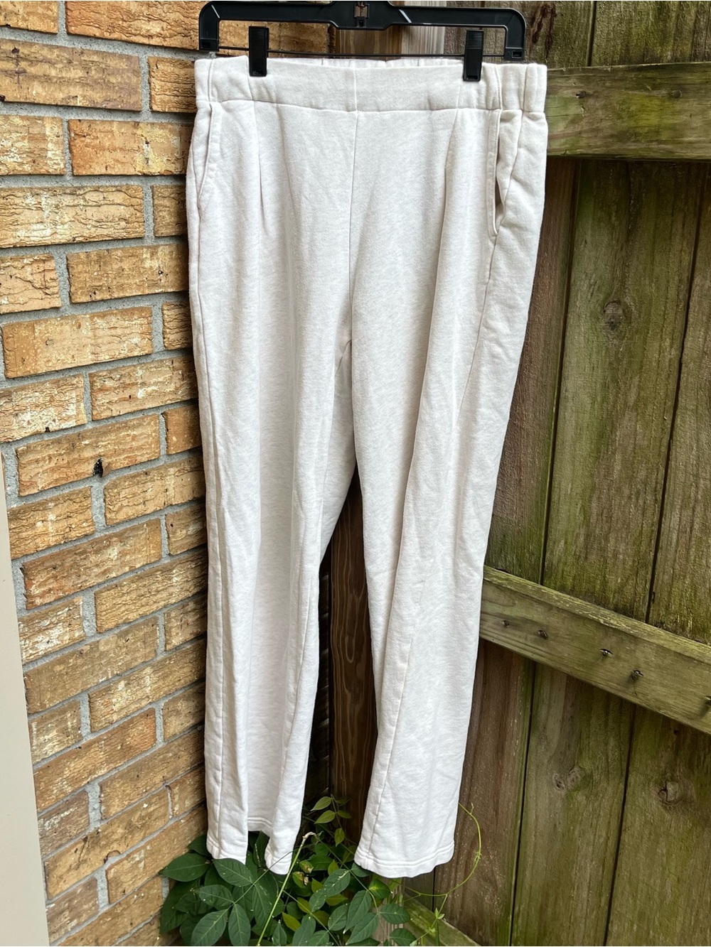 Aerie Cream Wide Leg Sweatpants